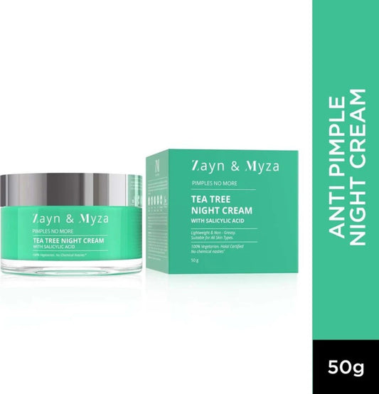 Face Day & Night Cream- Zayn & Myza (ZM) Tea Tree Night Cream with Salicylic Acid 50gm