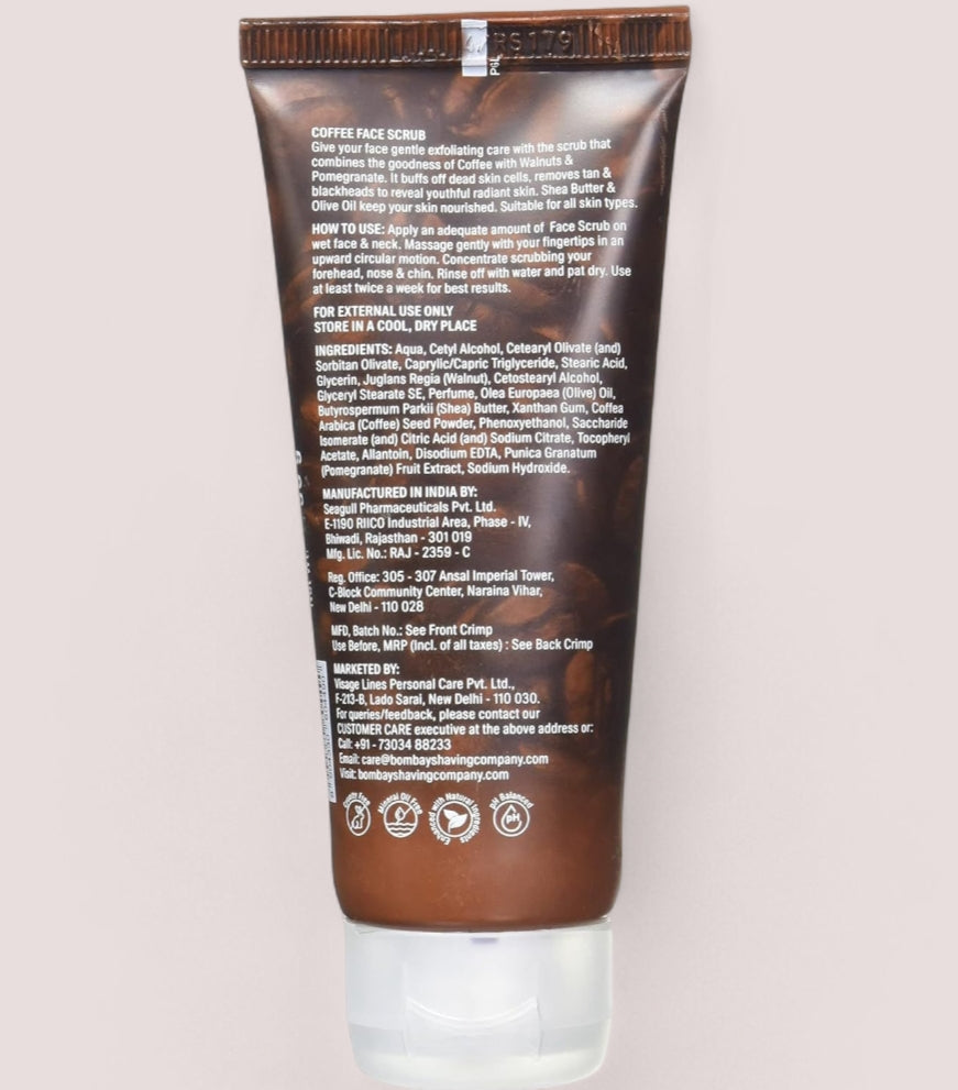 Face Scrub- BOMBAY SHAVING COMPANY'S COFFEE FACE SCRUB 50gm