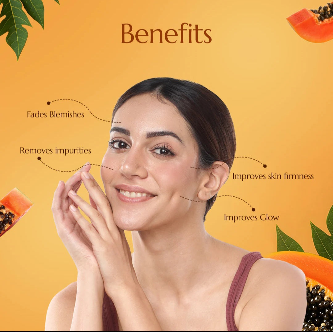 Facial Kit- Asta Berry 5 Steps (1. Cleanser, 2. Scrub, 3. Gel, 4. Creme and 5. Mask) PAPAYA Advanced Facial Kit which Helps in Reducing Pigmentation and Blemishes the Skin 100ml