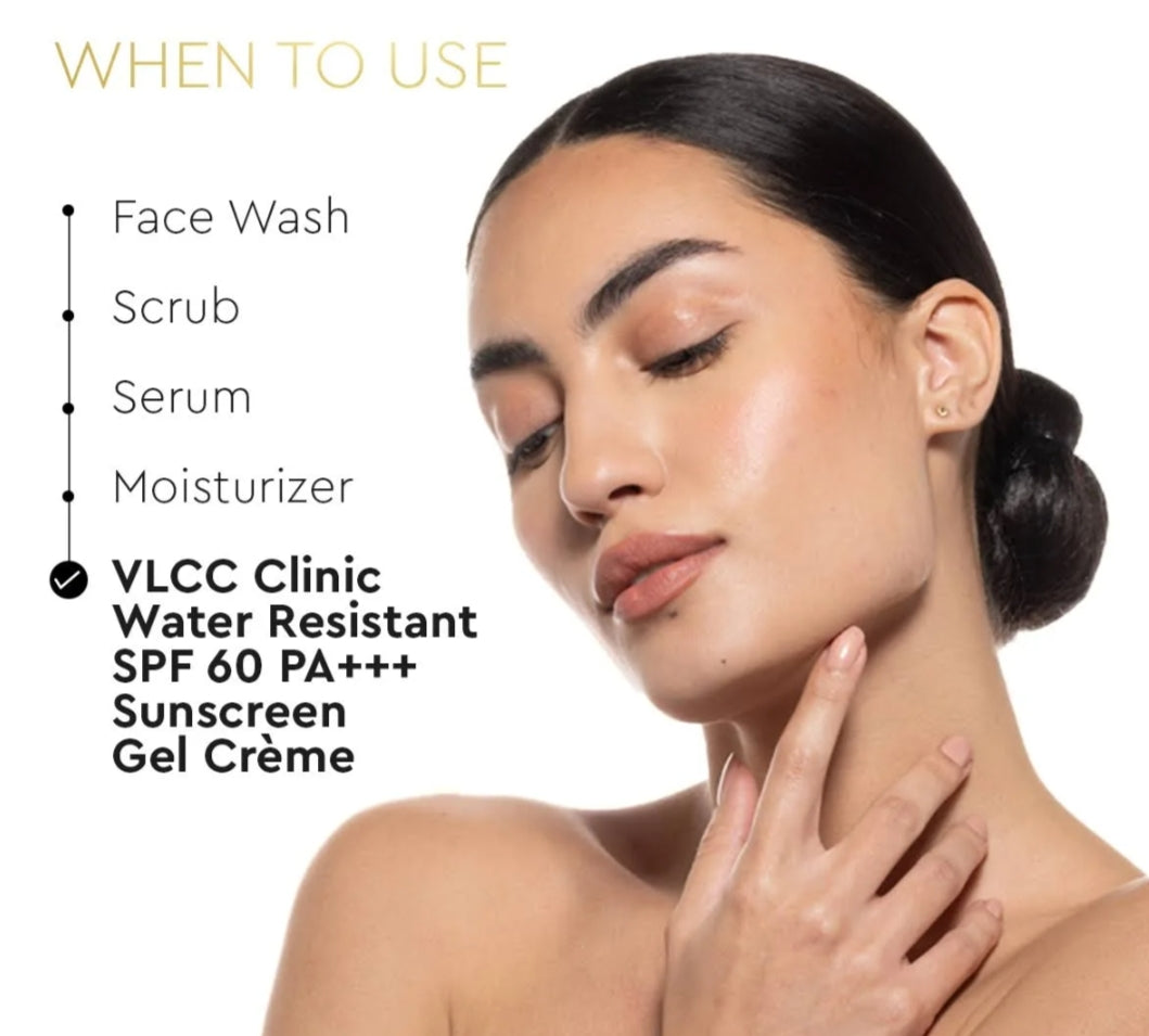 Sunscreen- VLCC CL Clinic Pro Defence Water Resistant Sunscreen Gel Creme (SPF 60 PA+++) 100gm
