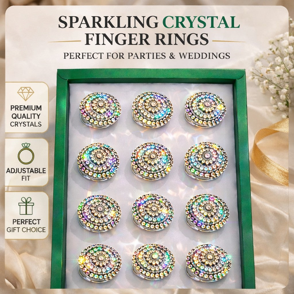 Artificial Jewellery - Finger Rings - Premium Multi-Color Crystal Adjustable Finger Ring for Women | Sparkling Party Wear Ring | Stylish Fashion Jewellery