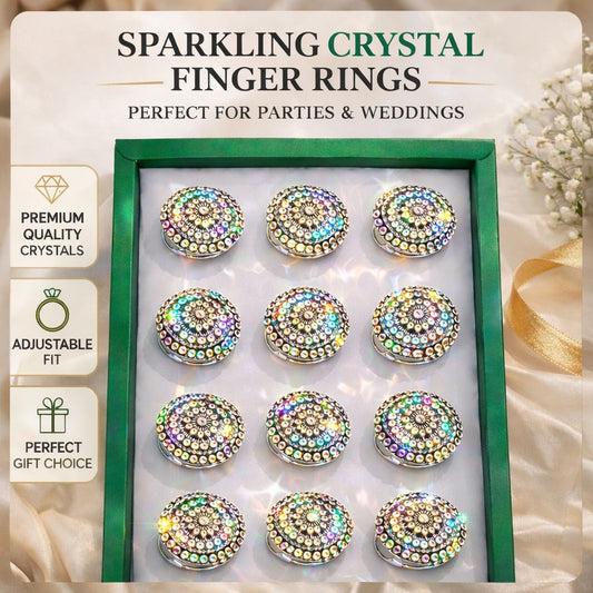 Artificial Jewellery - Finger Rings - Premium Multi-Color Crystal Adjustable Finger Ring for Women | Sparkling Party Wear Ring | Stylish Fashion Jewellery