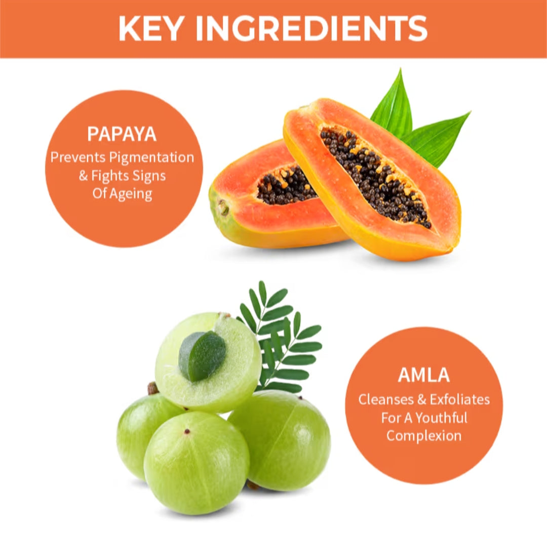 Face Scrub- Nykaa Naturals Papaya & Amla Anti-Pigmentation Face Scrub 100gm