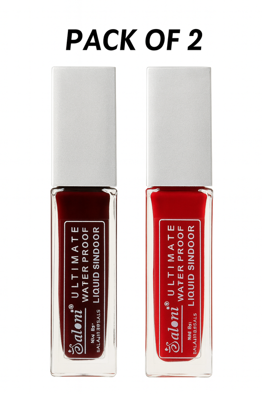 Saloni waterproof liquid sindoor pack of 2 (Red+marron)