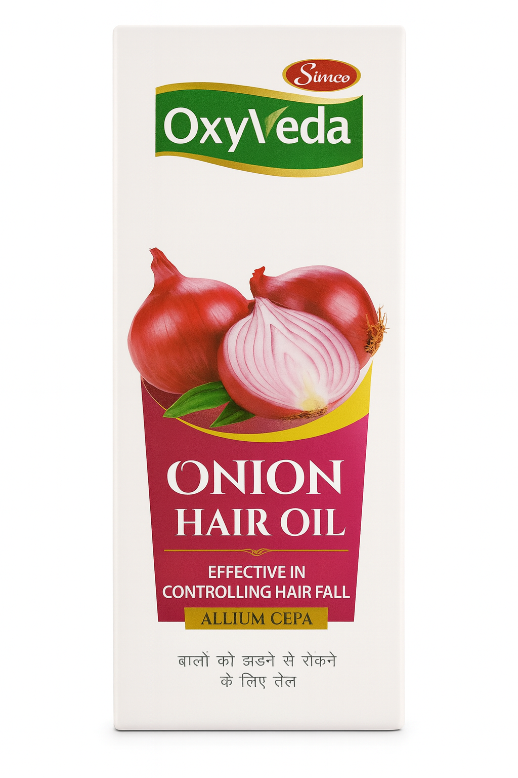 Hair Oil- Simco's OxyVeda Onion Hair Oil which is Effective in Strengthening Hair Roots & Controlling Hair Falls, Enhancing Hair Growth and Retaining Hair Color - 50ml