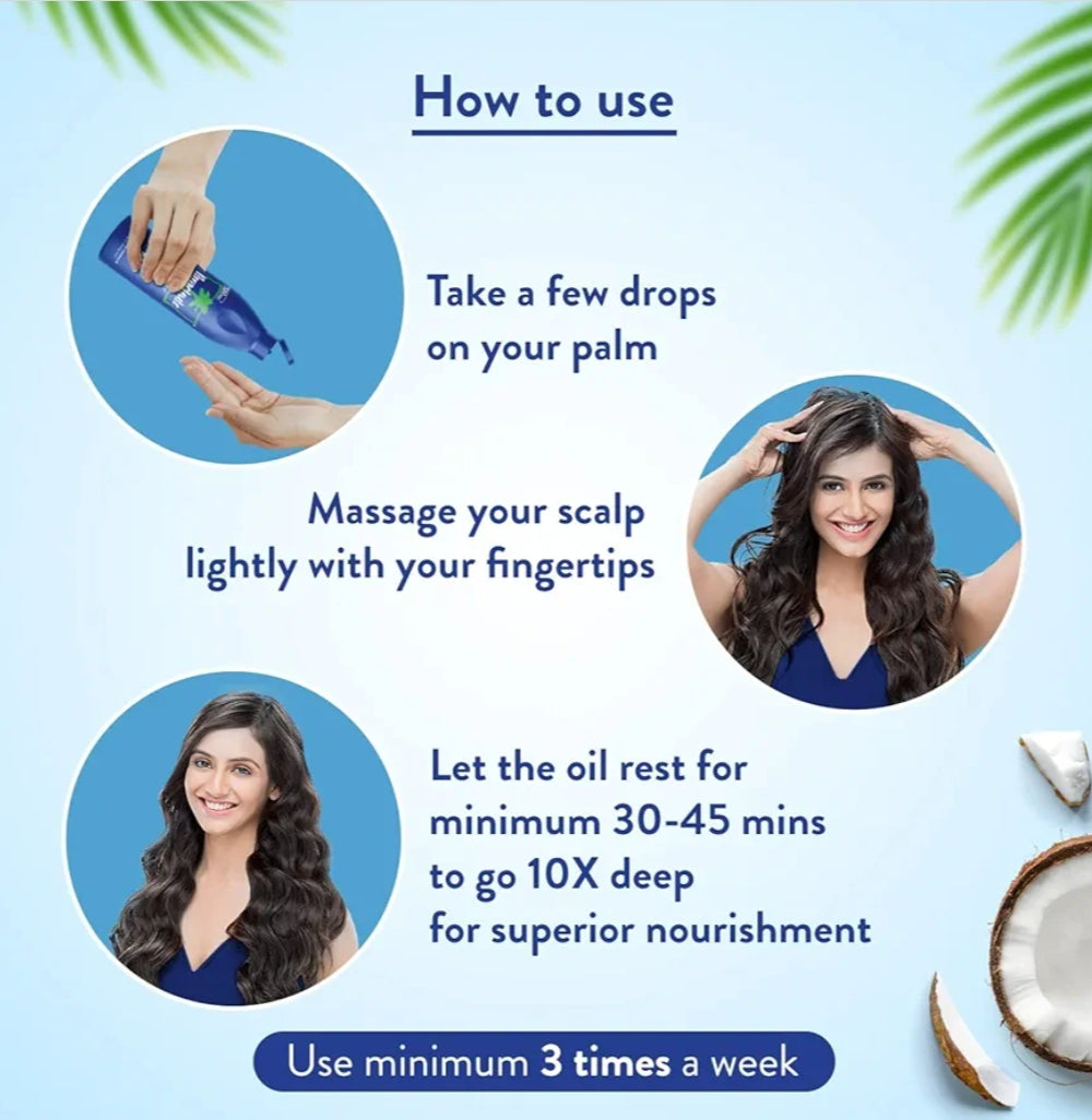 Hair Oil- Parachute Advansed Gold Coconut Hair Oil made with 100% Pure Coconut Oil and is enriched with Vitamin-E which Nourish Hair, Makes it Long, Strong & Healthy - 500ml