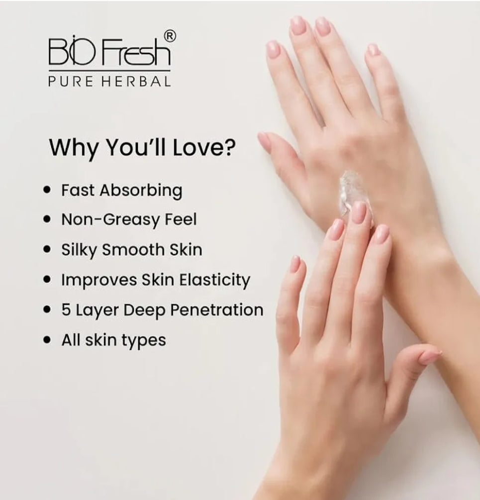 Lotions & Moisturizers- BIOFRESH PURE HERBAL'S Malai Kesar Non-Sticky & Skin Hydrating Body Lotion (24 Hour Moisturizing) 450ml