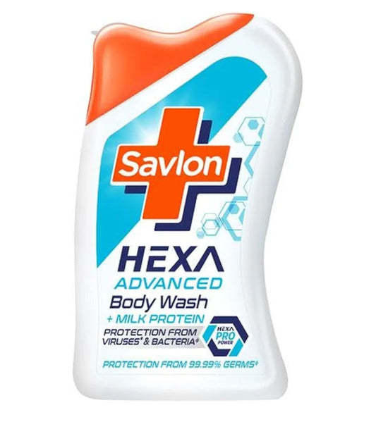 Body Wash & Shower Gel- Savlon Hexa Advanced Body Wash with Milk Protein which gives Protection from 99.99% Germs and Rejuvenates Skin - 100ml