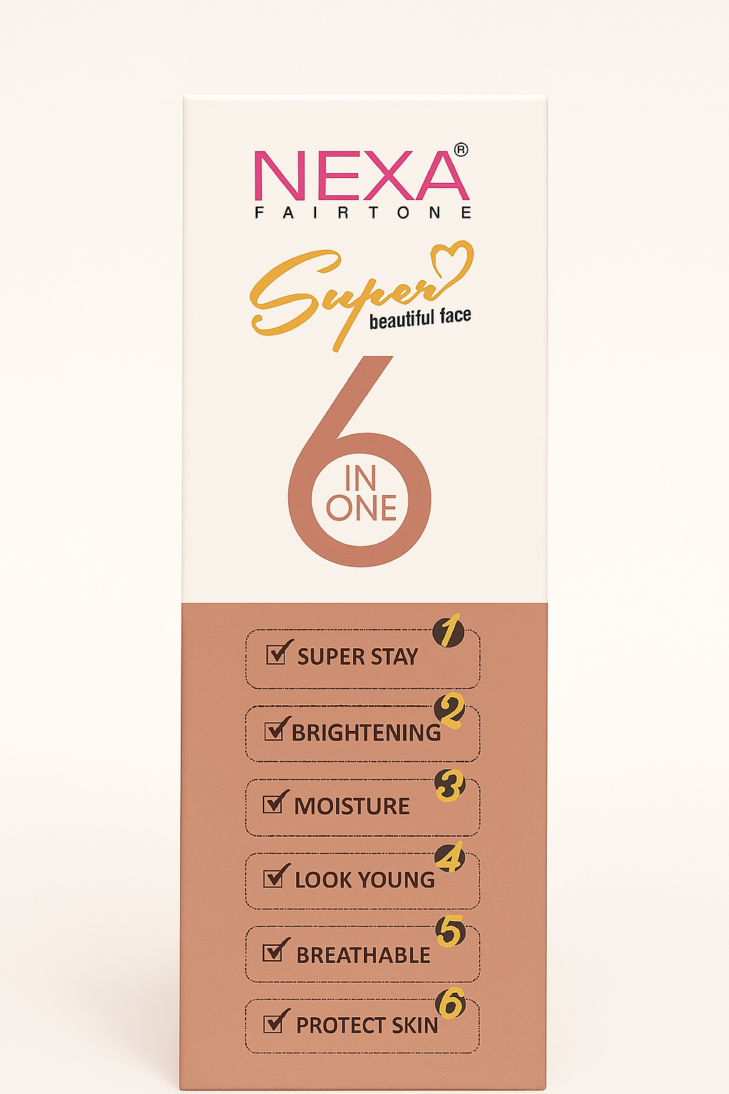 Makeup BB & CC Cream- Nexa Fairtone's Color Complexion (CC) 6-in-1 Light Foundation Cream with SPF-15 for Weightless Smooth and Velvet Touch 50gm