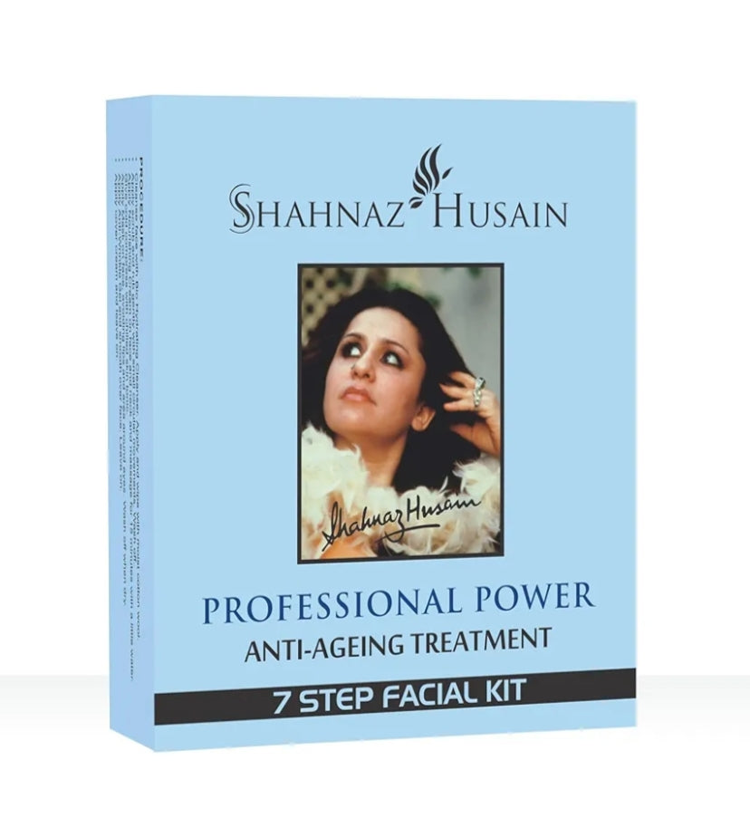 Facial Kit- Shahnaz Husain's Professional Power Anti-Ageing Treatment 7-step facial kit (48gm+15ml)