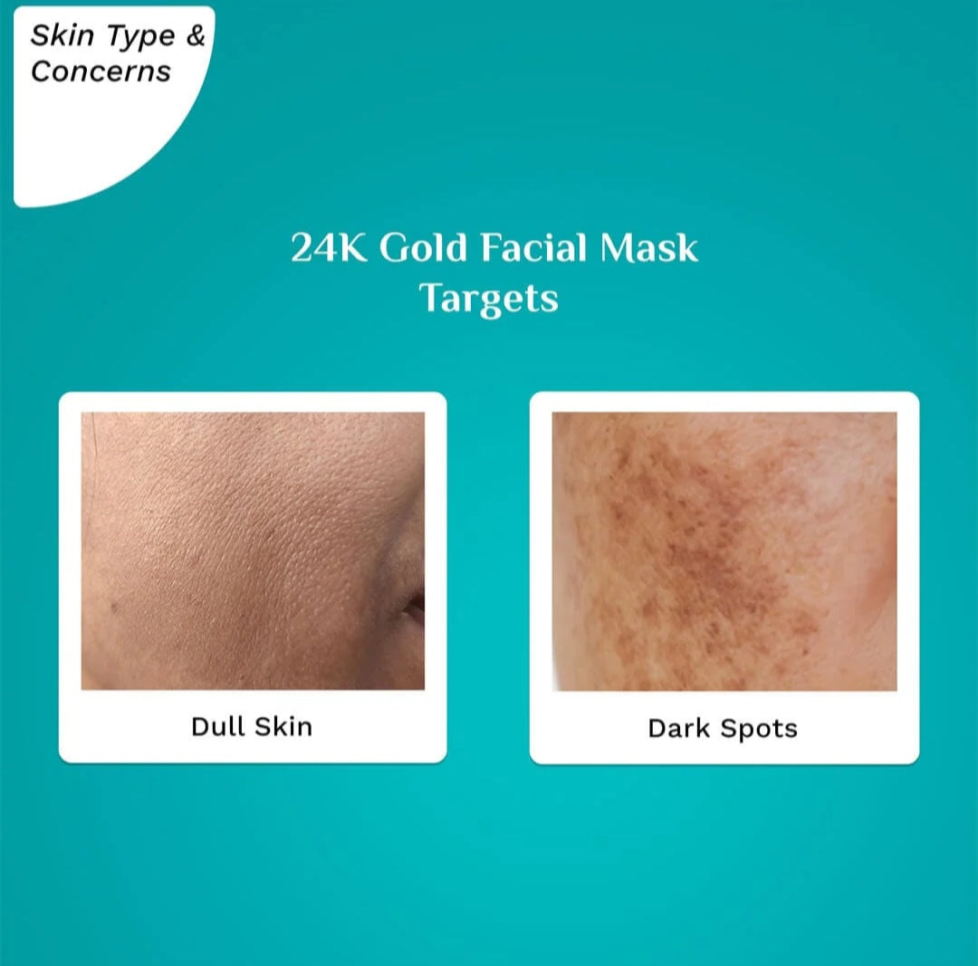 Face Pack and Face Mask- PILGRIM 24K Gold Facial Mask for All Skin Types - 50gm