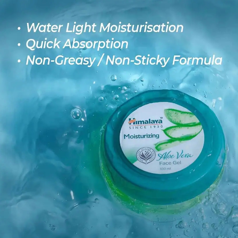 Lotions & Moisturizers- Himalaya Moisturizing Aloe Vera Face Gel 100ml