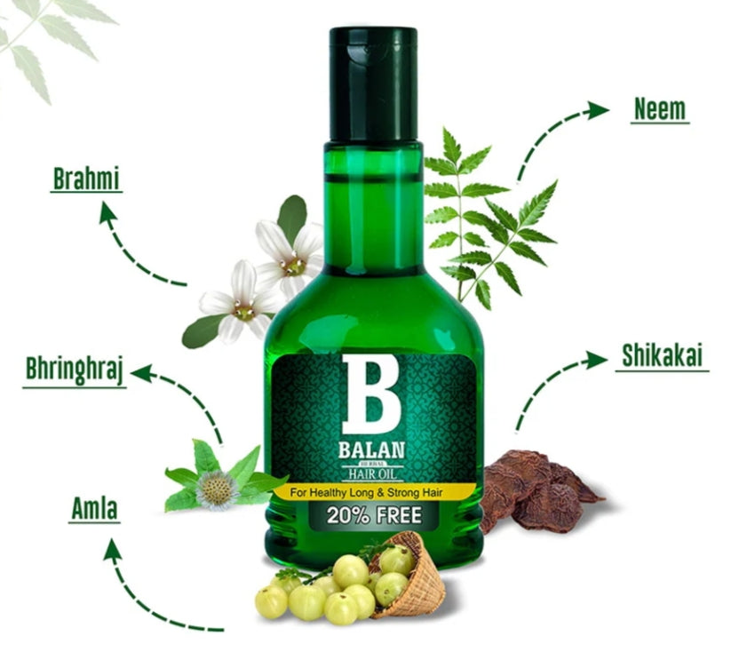 Hair Oil- Balan Ayurvedic Hair Oil For Healthy and Strong Hair 120ml (100ml+20ml Free)