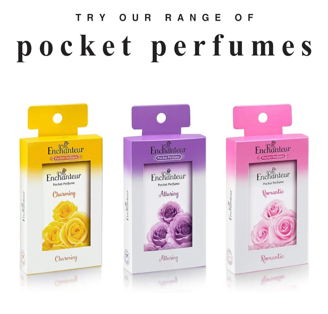Perfumes & Deodorants- ENCHANTEUR ROMANTIC POCKET PERFUME 18ml 250 SPRAYS