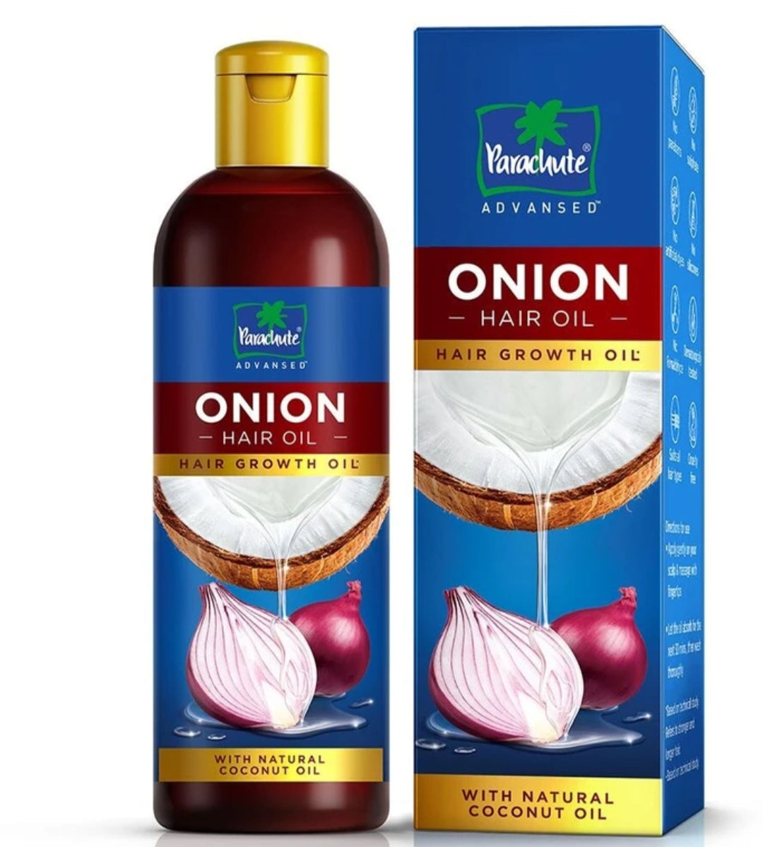 Hair Oil- Parachute Advanced Onion Hair Growth Oil with Natural Coconut Oil, Vitamin-E and Glyceryl Laurate which Nourishes Scalp & Strengthens Root, Reduces Hairfall and Boosts Hair Growth - 200ml