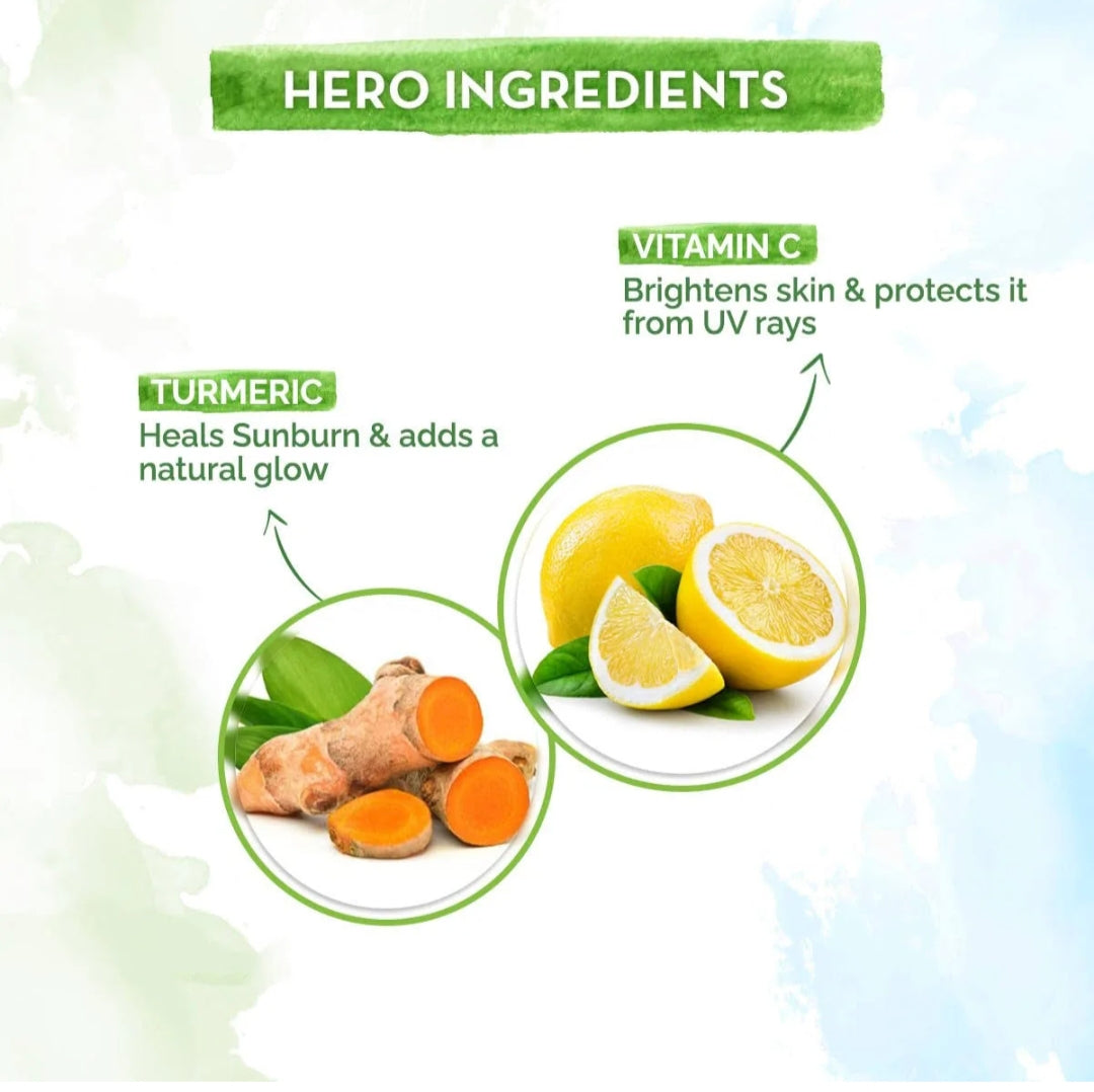Sunscreen- Mamaearth Vitamin-C Daily Glow Sunscreen with the power of Turmeric (SPF 50 PA++++) 50gm
