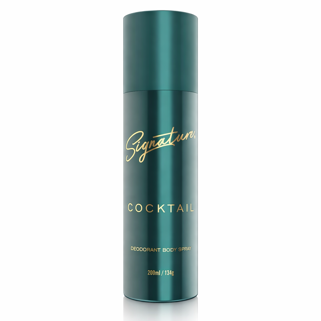 Perfumes & Deodorants- Signature COCKTAIL Unisex Long-Lasting Fragrance Body Spray which Includes Notes of Plum, Black Currant, Kiwi, Bergamot, Tobacco and Sea Water - 200ml