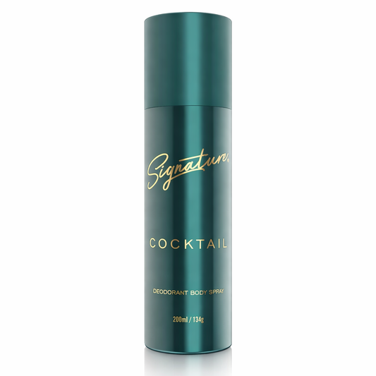 Perfumes & Deodorants- Signature COCKTAIL Unisex Long-Lasting Fragrance Body Spray which Includes Notes of Plum, Black Currant, Kiwi, Bergamot, Tobacco and Sea Water - 200ml