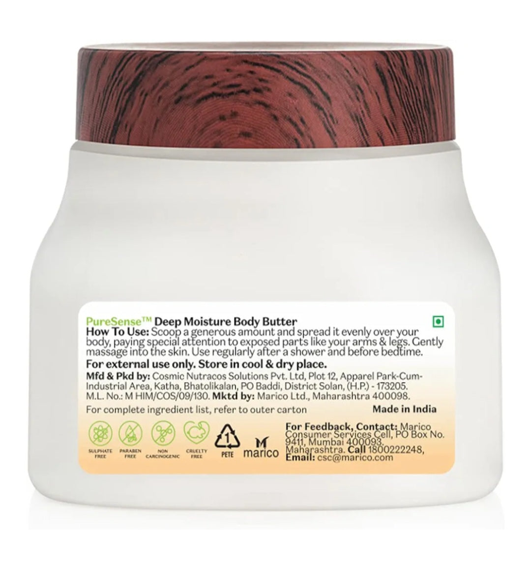 Lotions & Moisturizers- Pure Sense Deep Moisture Body Butter Cream with Shea Butter & Jojoba Oil for Deeply Nourished & Intensely Moisturised Skin. Suitable for Dry Skin 160ml