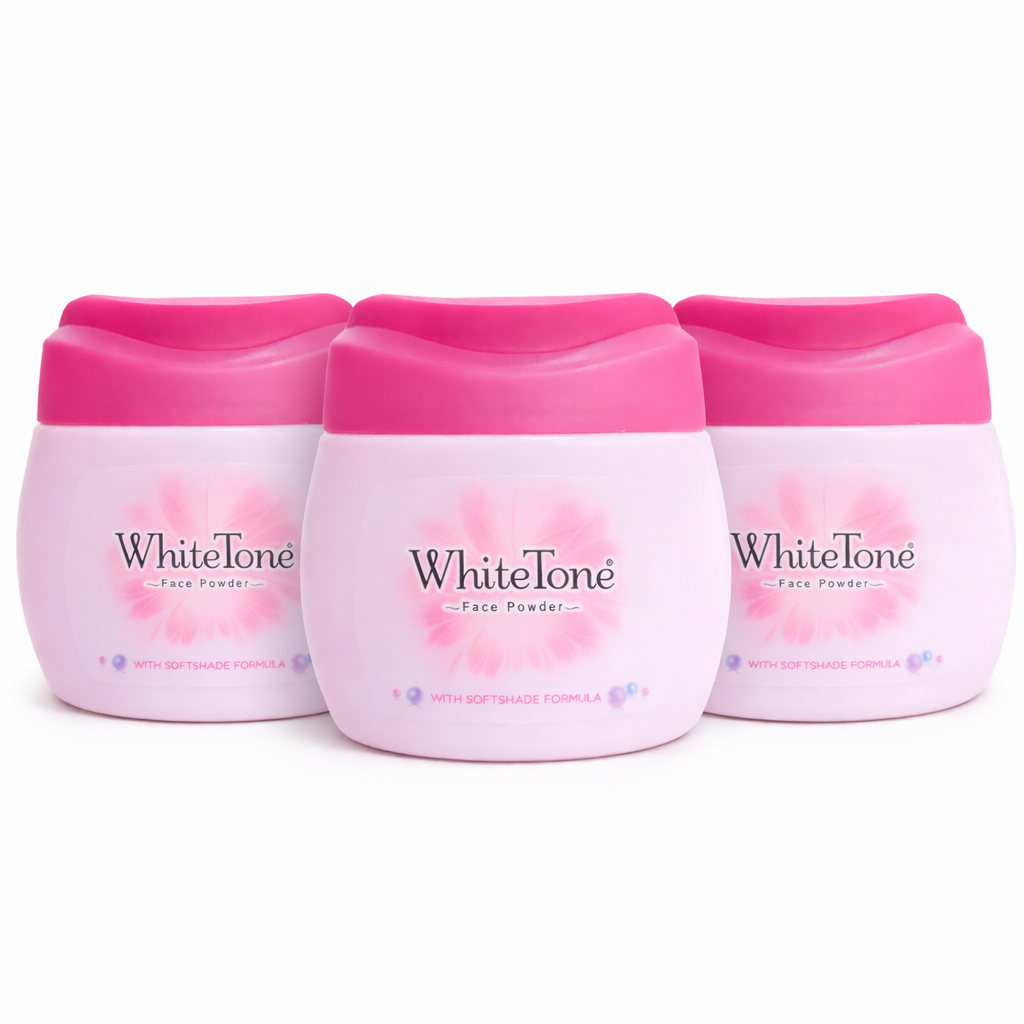 Face & Body Powder- WhiteTone Face Powder with Softshade Formula - 15gm x 3 Units
