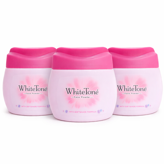 Face & Body Powder- WhiteTone Face Powder with Softshade Formula - 15gm x 3 Units