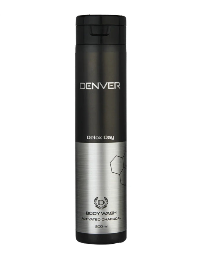 Body Wash- DENVER Detox Day Body Wash with Activated Charcoal (200ml) + DENVER Recharge Body Wash with Ginseng (200ml)