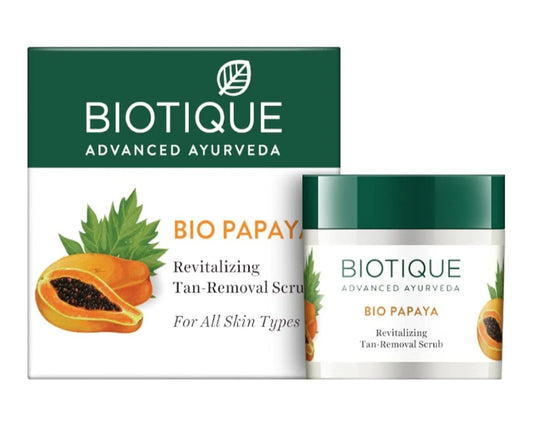 Face Scrub- Biotique Advanced Ayurveda Bio-Papaya Revitalizing Tan Removal Scrub 75gm