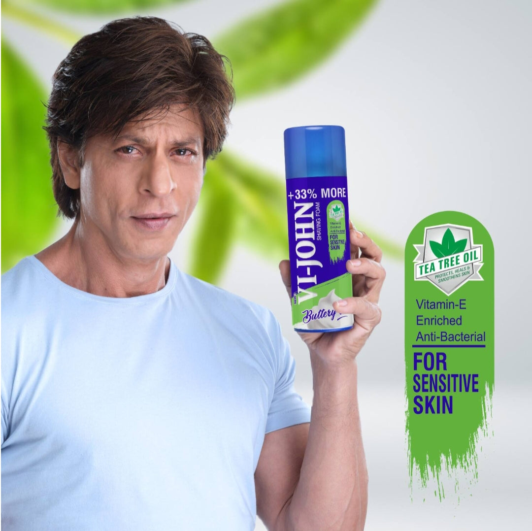 Shaving Foam- Vi-John Buttery Cool Shaving Foam for Sensitive Skin 400gm