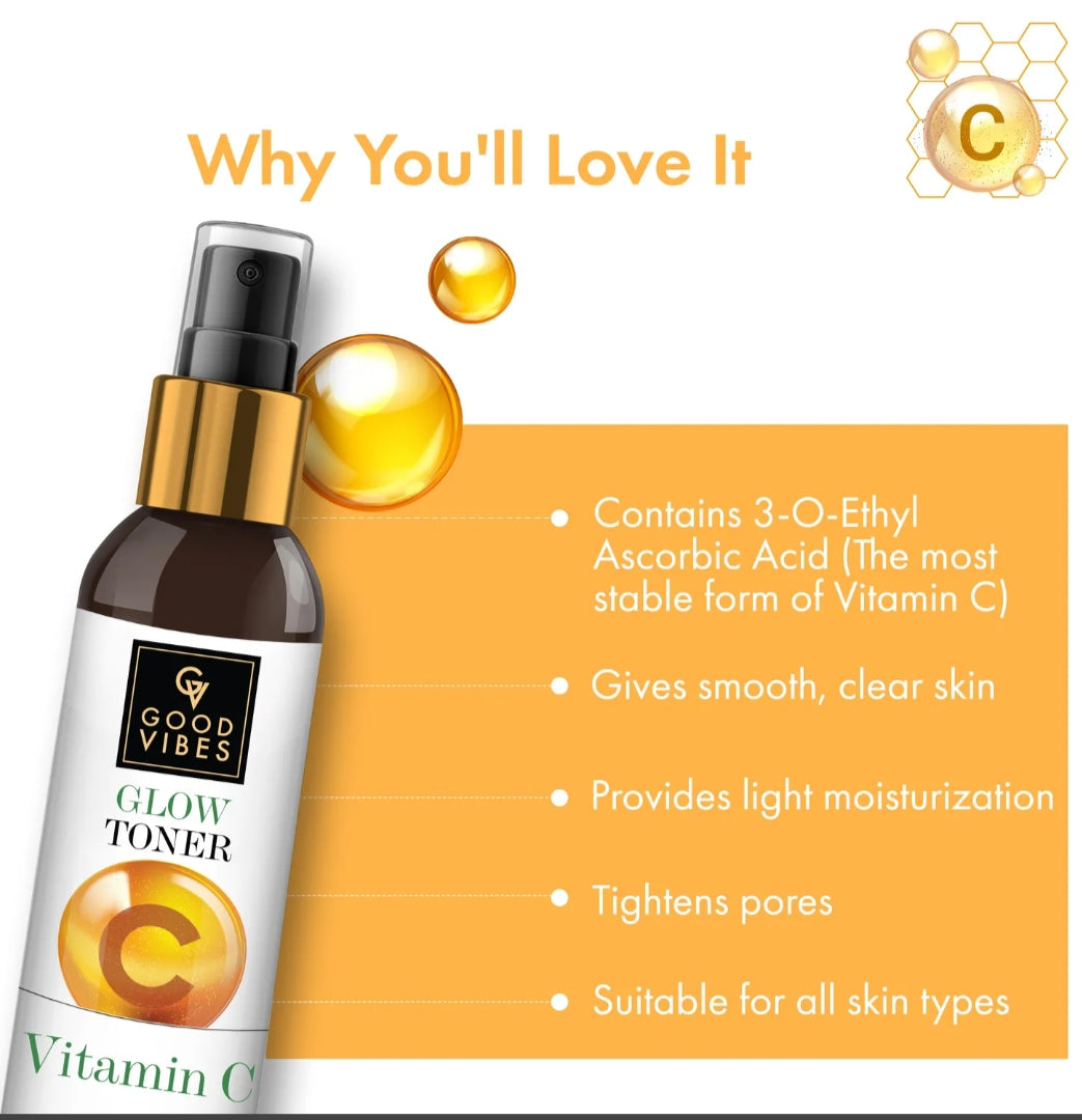 Face Toner- Good Vibes Vitamin-C Glow Toner 120ml