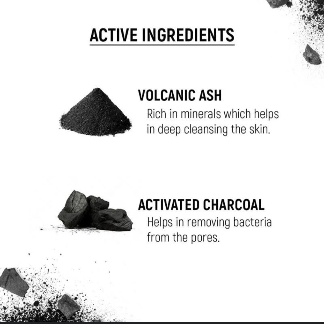 Face Wash- Salon in a Box Daily Deep Cleansing Brightening Face Wash with Volcanic Ash & Activated Charcoal 150ml