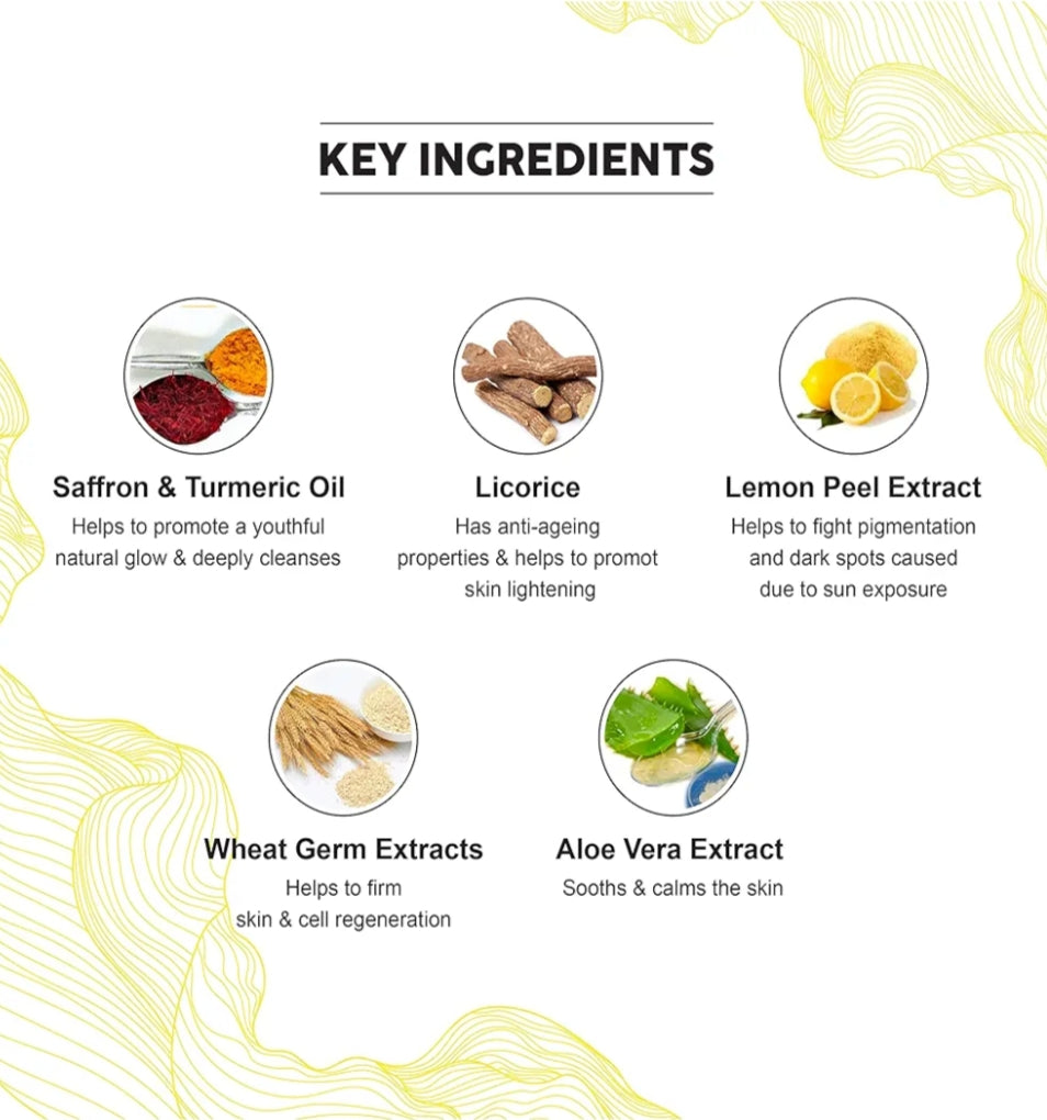 Face Serum- Colorbar Co-Earth Ubtan Face Serum with Saffron, Turmeric, Wheat Germ, Lemon Peel & Licorice for Brightening & Glowing Skin 30ml