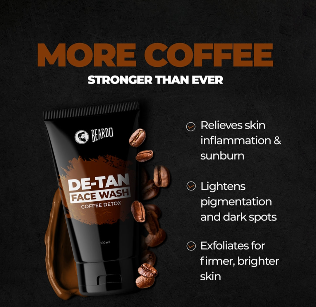Face Wash- BEARDO DE-TAN Face Wash Coffee Detox 100ML