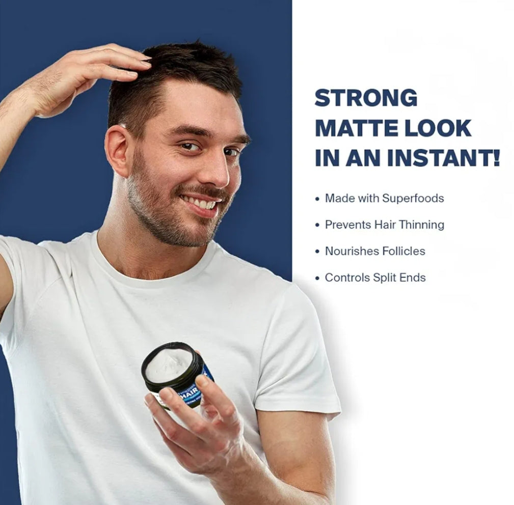 Men's Shaving, Styling and Grooming- Bombay Shaving Company's Natural Matte Look Hair Styling Wax enriched with Fenugreek & Flaxseed for Strong Hold & No Greying 100gm