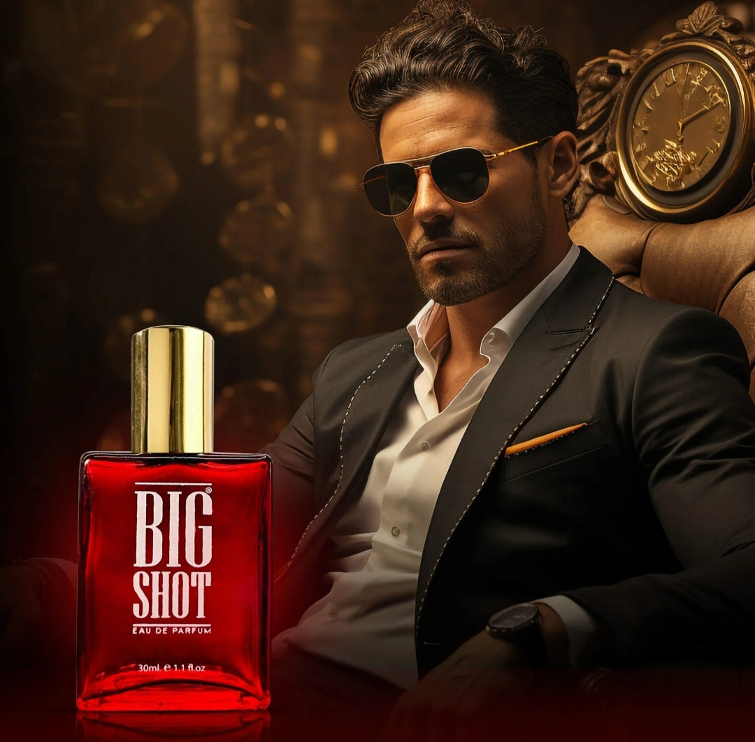 Perfumes & Deodorants- BIG SHOT 'ORIGINAL' Long-Lasting Unisex (Men & Women) EDP Perfume with Blending Notes of Bergamot, Mint, Lavender, Black Pepper, Orange Blossom, and a Base of Amber, Musk, and Sandalwood - 30ml