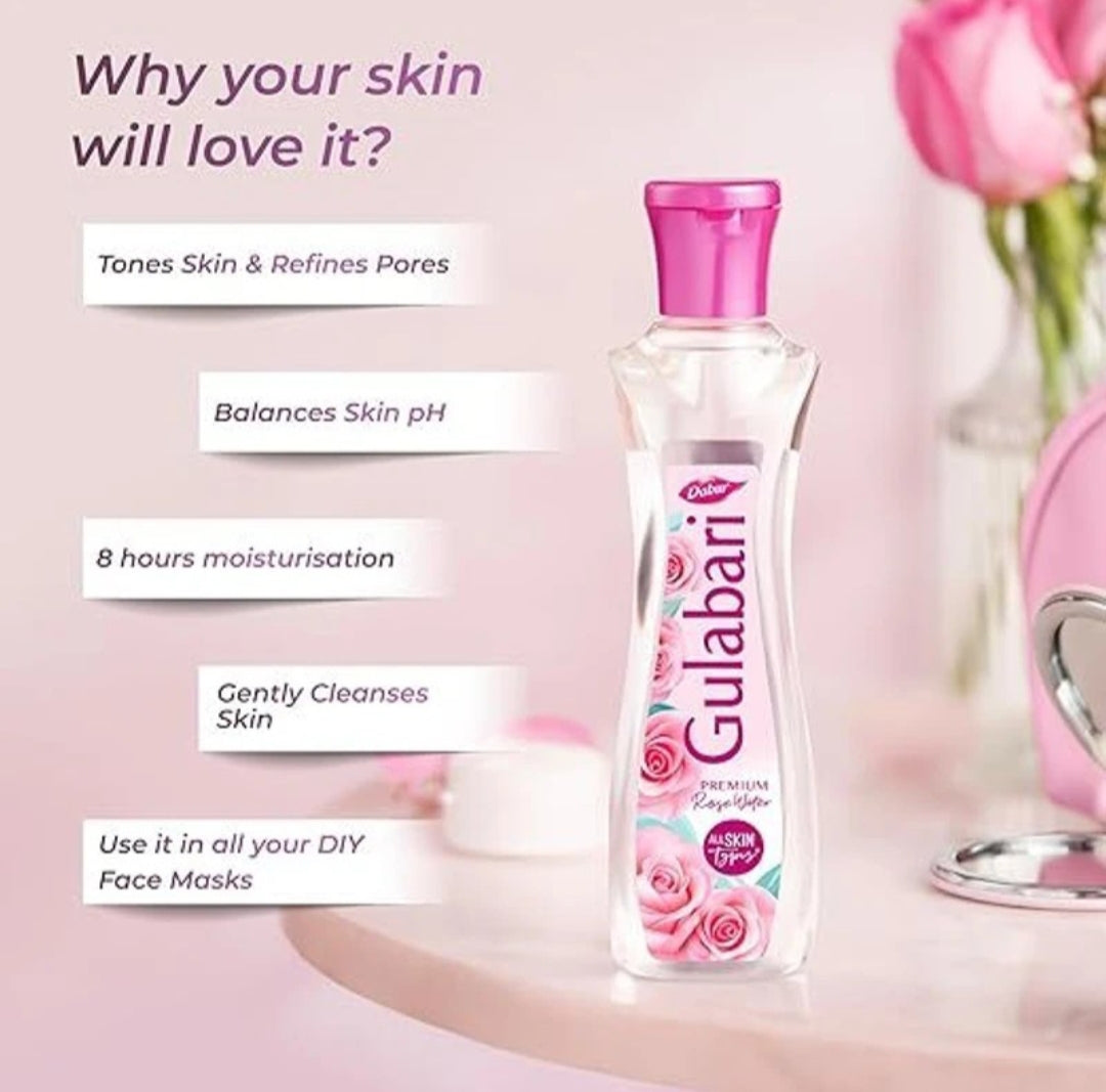 Rose Water- Dabur Gulabari Premium Rose Water for All Skin Types - 59ml