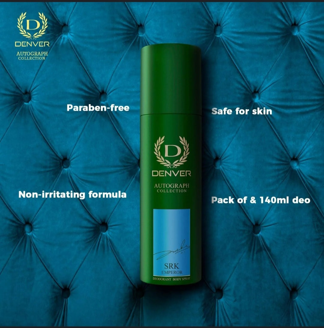 Perfumes & Deodorants- DENVER 'KING' a SRK Autograph Collection Deodorant Body Spray 140ml