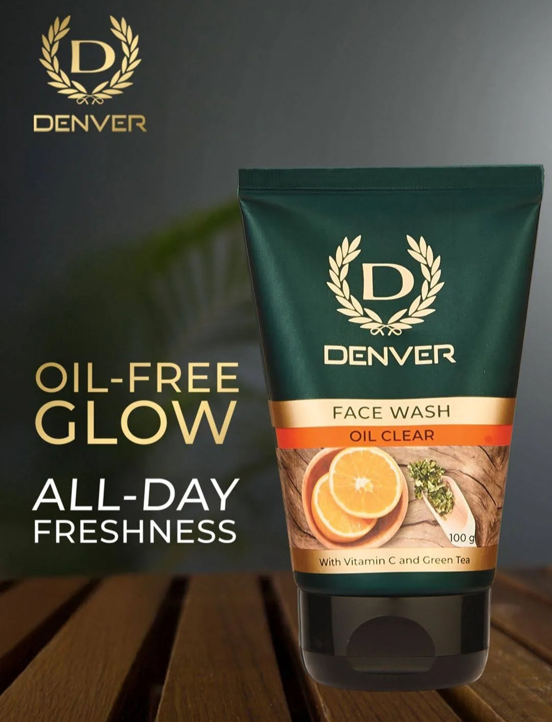 Face Wash- DENVER Oil Clear Face Wash with Vitamin-C and Green Tea 50gm