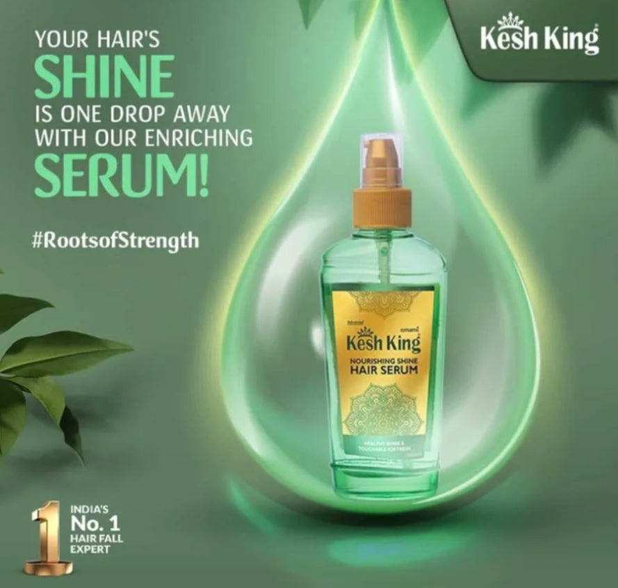 Hair Serum- Kesh King Nourishing Shine Hair Serum for Healthy Shine & Touchable Softness of the Hairs 100ml