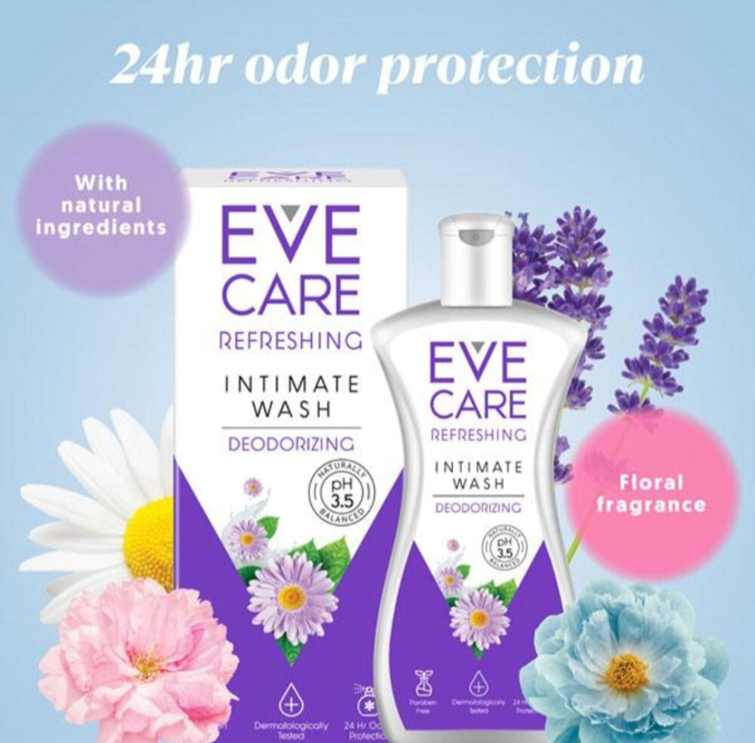 Intimate Wash- Wipro's EVE CARE Refreshing Intimate Wash made with 24Hr Odour Protection- 90ml