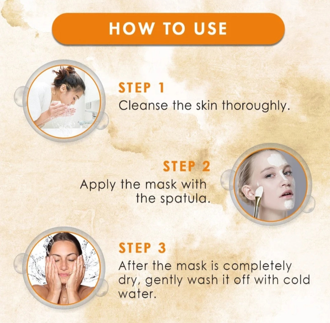 Face Pack & Sleeping Mask- WOW Turmeric Clay Face Mask with Turmeric Extract, Kaolin (White) Clay, Bentonite and Shea Butter which Brightens and Even Outs Complexion 200 ml