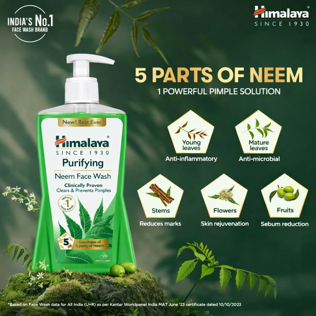 Face Wash- Himalaya Purifying & Clinically Proven Neem Face Wash which Clears & Prevents Pimples - 400ml