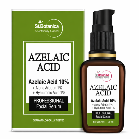 Face Serum- St.Botanica Azelaic Acid 10% + Alpha Arbutin 1% + Hyaluronic Acid 1% Professional Facial Serum - 20ml
