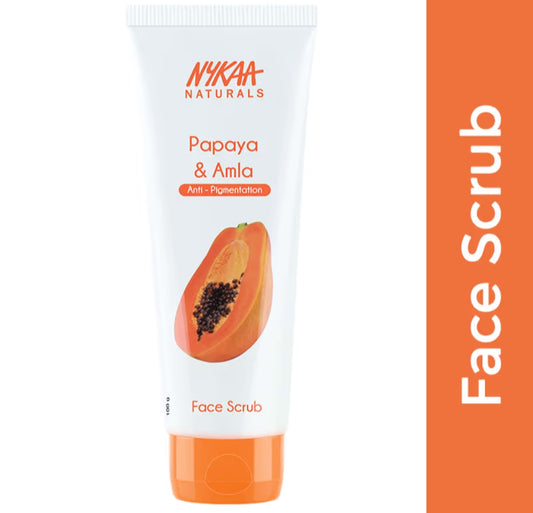 Face Scrub- Nykaa Naturals Papaya & Amla Anti-Pigmentation Face Scrub 100gm