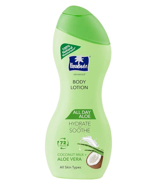 Lotions & Moisturizers- Parachute Advanced All Day Aloe Body Lotion with Coconut Milk & Aloe Vera (72 Hours Moisture) for All Skin Types 250ml