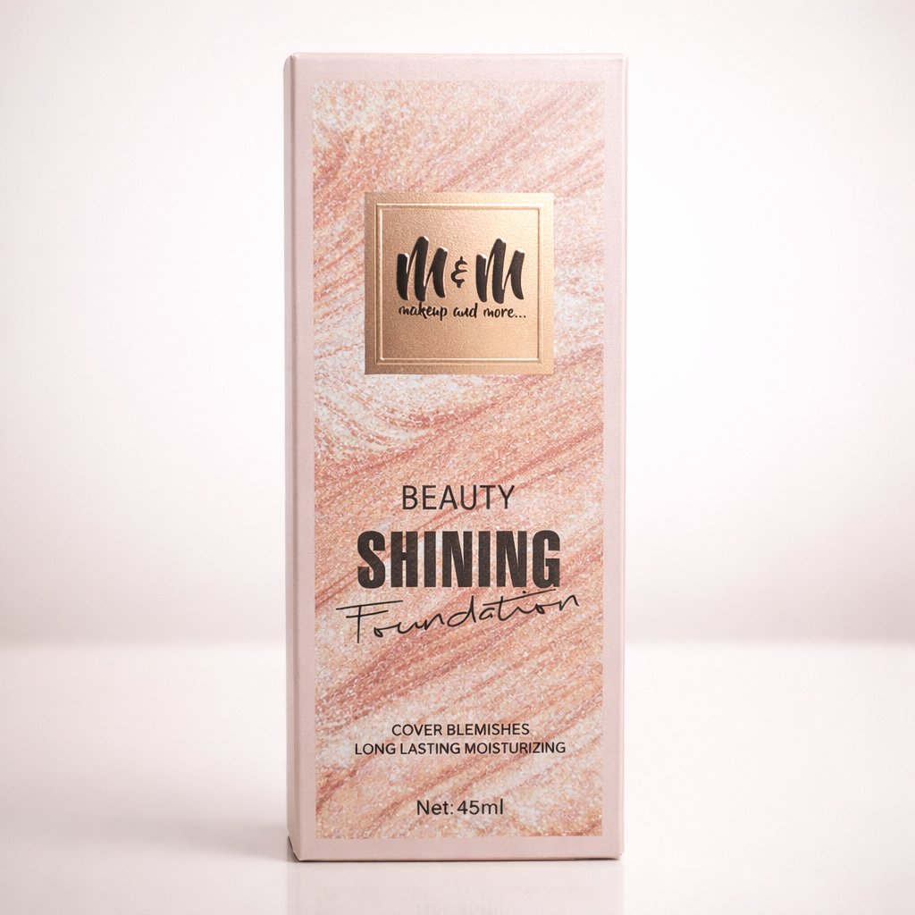 Makeup Foundation- M&M (Makeup & More) Beauty Shining Foundation which is a Long-Lasting Formula for Smooth and Moisturized Skin with Perfect Blemish Coverage (Shade-01 : Ivory) - 45ml