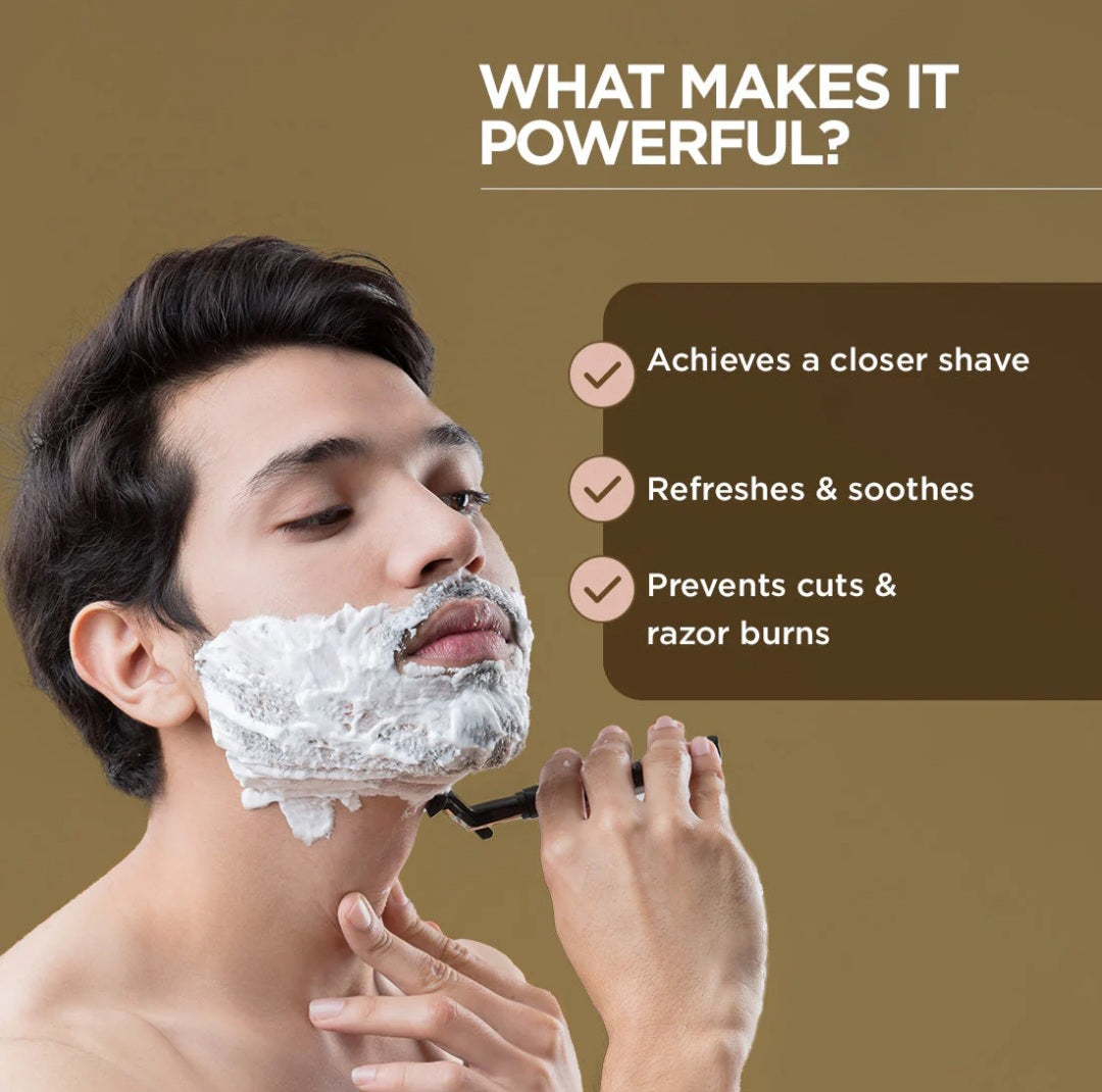 Shaving Foam- The Man Company's Blanc Shaving Foam Enriched with Glycerin & Vitamin-E for Refreshing and Soothing Shaving Experience - 400gm