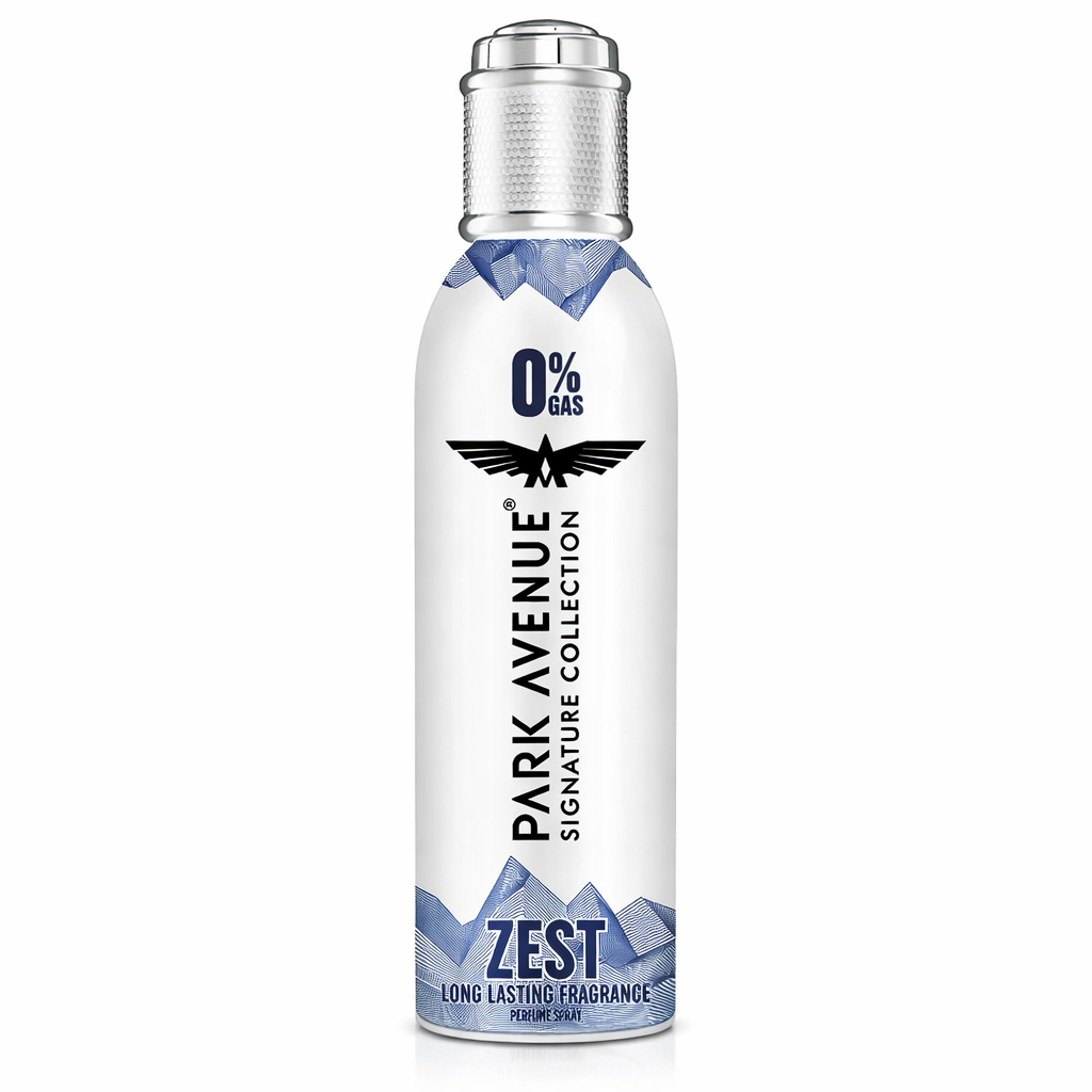Perfumes & Deodorants- Park Avenue Signature Collection ZEST Long-Lasting Fragrance Perfume Spray with 0% Gas which contains Notes of Amber Intertwined with Mandarin, along with Woody and Musky Notes - 120ml