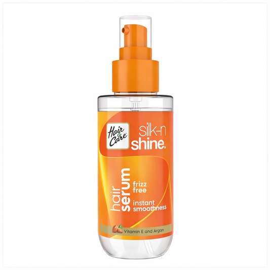 Hair Serum- Hair & Care's Silk-N-Shine Frizz Free Hair Serum enriched with Vitamin-E and Argan Oil for Instant Smoothness - 50ml