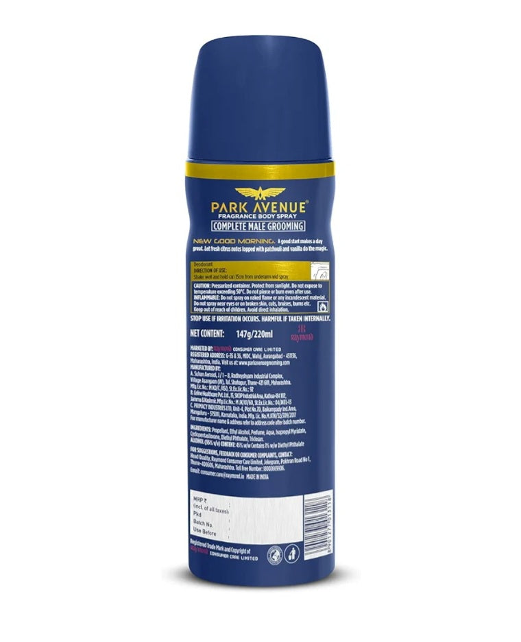 Perfumes & Deodorants- PARK AVENUE Original Collection GOOD MORNING Wake-Up Fragrance Body Spray 150ml