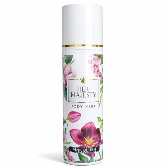 Body Mist- Her Majesty PINK BLUSH Long-Long-Lasting whole day Refreshing Body Mist - 135ml